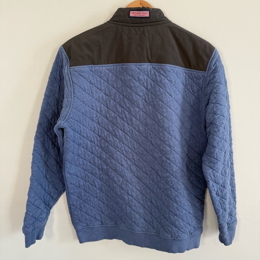 Vineyard Vines Coral Pink and Slate Blue Quarter-Zip Sweatshirts - Picture 4 of 16